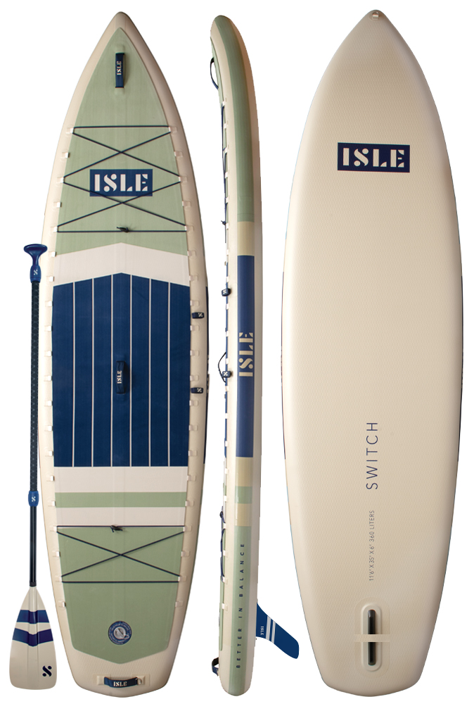 Switch Inflatable Paddle Board Kayak Hybrid Seafoam/Navy