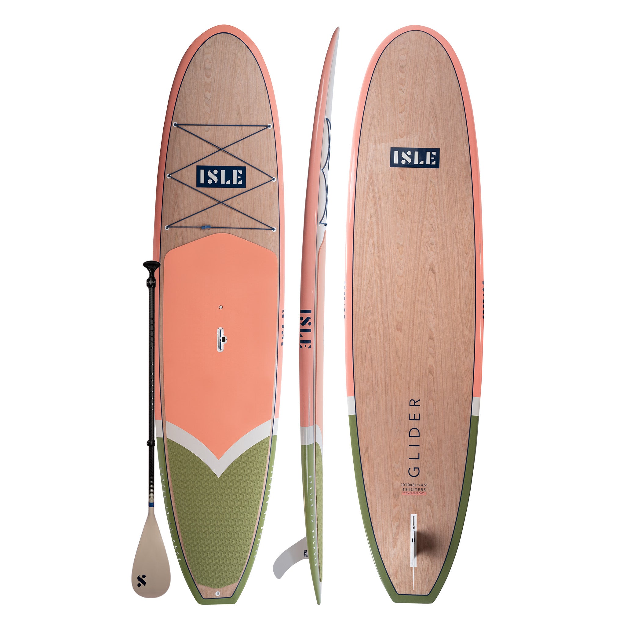 Glider 2.0 Paddle Board Peach/Moss