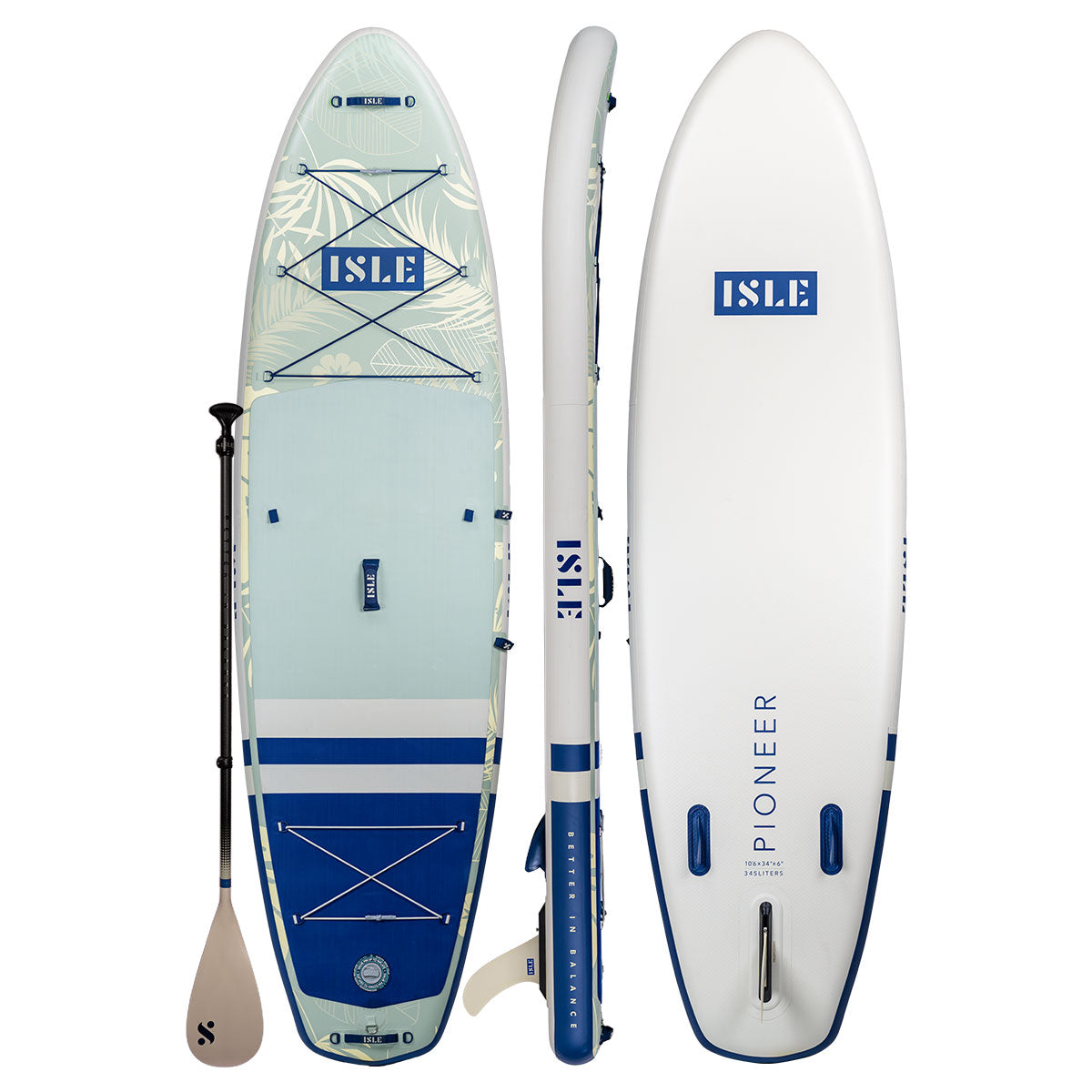 Pioneer 2.0 Inflatable Paddle Board in Palm/Seafoam
