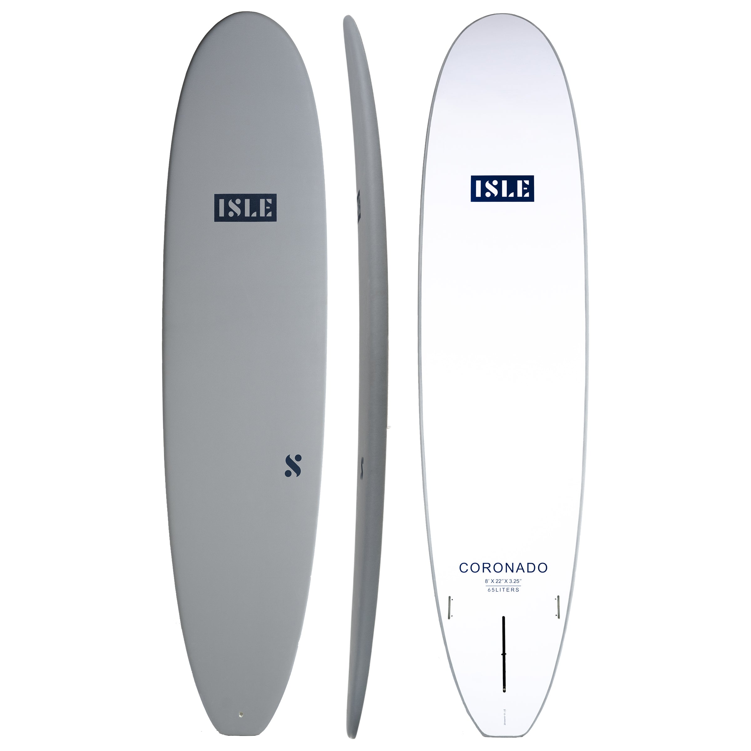 Coronado Soft Top Surfboard in Blue Grey