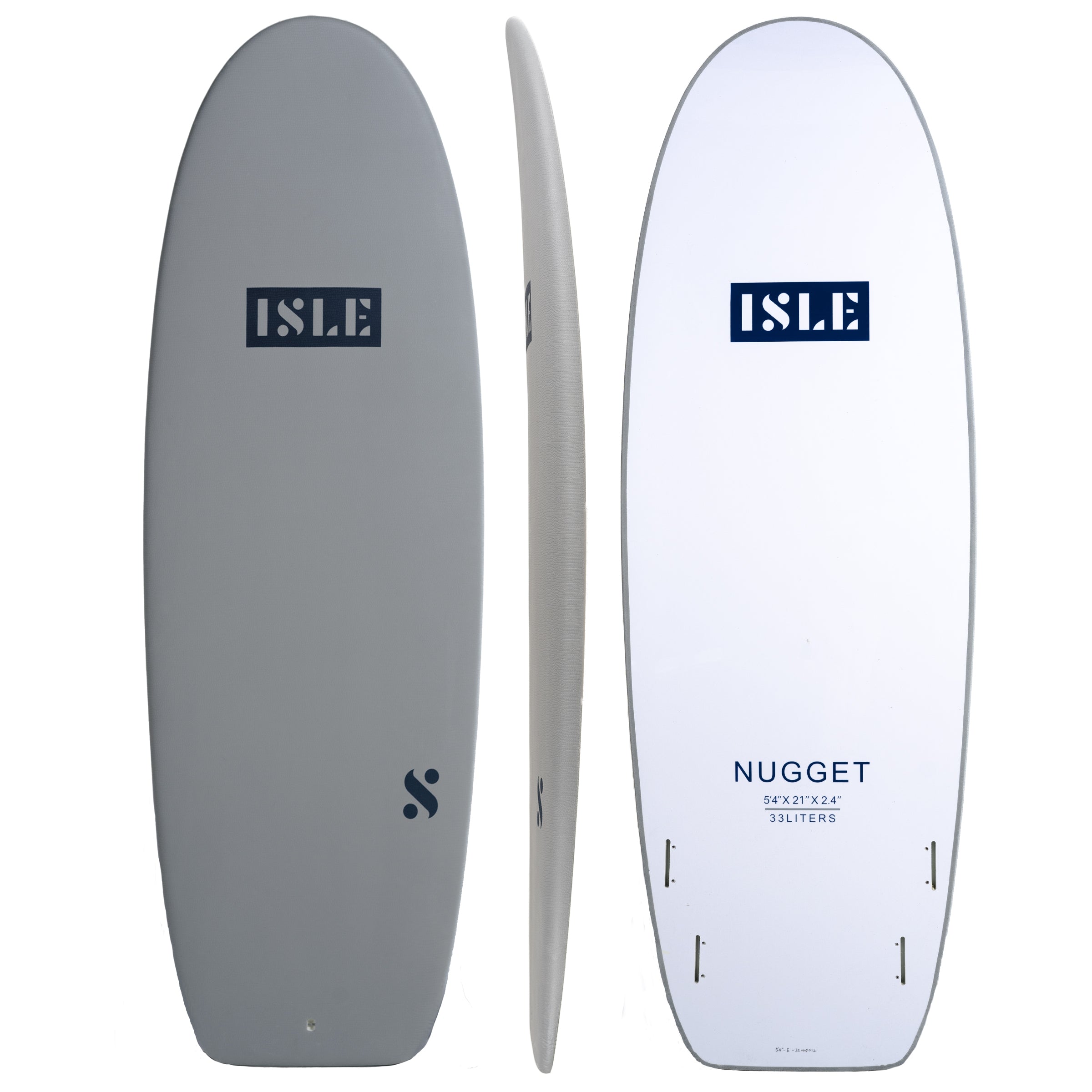 Nugget Soft Top Surfboard in Grey Blue